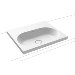 Kaldewei Centro lavabo 60x50 cm rettangolare da incasso bianco 902806003001
