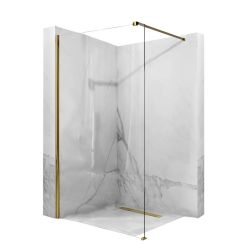Rea Aero parete doccia 110 cm oro lucida/vetro trasparente REA-K8441