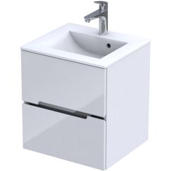 Oristo Silver szafka 50 cm podumywalkowa wisząca biały połysk OR33-SD2S-50-1