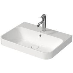 Duravit Happy D.2 lavabo 60x46 cm rettangolare da appoggio bianco-antracite 2360606100