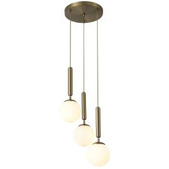 Rabalux Divina lampada sospesa 3x9 W bianco-oro 5353