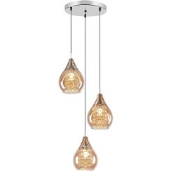 Rabalux Cassandra lampada sospesa 3x40 W cromo-ambra 6659