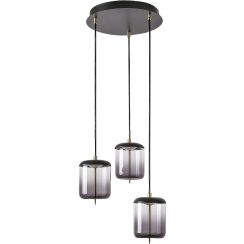 Rabalux Delice lampada sospesa 3x18 W nero-fumé-marrone 5027