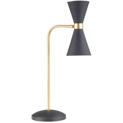 MaxLight Cornet lampada da scrivania 2x5 W nero-oro T0039