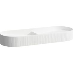 Laufen Sonar lavabo 100x37 cm semicircolare da appoggio bianco H8123490001121