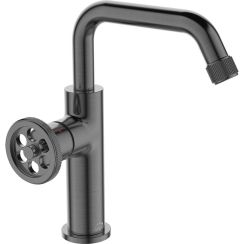Laveo Muro rubinetto per lavabo verticale grafite BAU925D