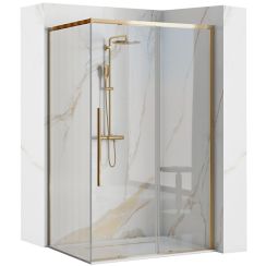 Rea Solar Gold box doccia 120x90 cm rettangolare oro lucida/vetro trasparente REA-K4902