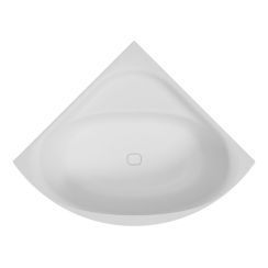 Hoesch iSensi vasca da bagno con rivestimento 150x150 cm sinistra bianco 3857.010