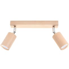 Sollux Lighting Berge lampada da soffitto 2x40 W cromo-marrone SL.0702