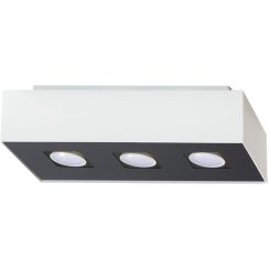 Sollux Lighting Mono lampada da soffitto 3x40 W bianco-nero SL.0068