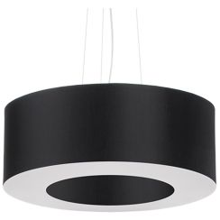 Sollux Lighting Saturno lampa wisząca 5x60W czarna/biała SL.0748