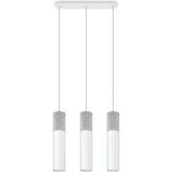 Sollux Lighting Borgio lampada sospesa 3x40 W bianco-calcestruzzo SL.0649