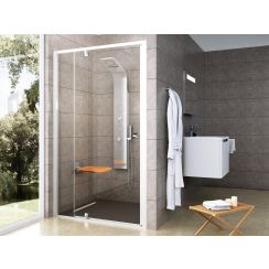 Ravak Pivot porta doccia 120 cm a battente bianco lucida/vetro trasparente 03GA0100Z1
