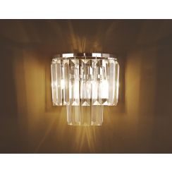 MaxLight Monaco lampada da parete 2x40 W cromo-trasparente W0209