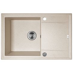 Laveo Megalo lavello in granito 78x50 cm beige SBE411T