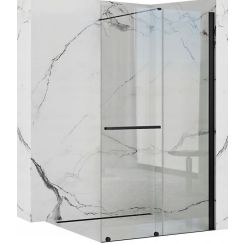 Rea Cortis Black parete doccia walk-in 100 cm nero opaca/vetro trasparente REA-K7740