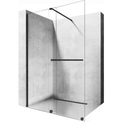 Rea Cortis Black parete doccia walk-in 120 cm nero semiopaca/vetro trasparente REA-K8880