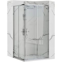 Rea Punto box doccia 100x80 cm rettangolare cromo lucida/vetro trasparente REA-K1889