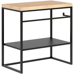 Baltica Design Linn consolle 75x35x75 cm nero-rovere 5904107906270