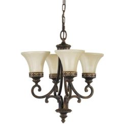 Elstead Lighting Drawing Room lampada sospesa 4x100 W marrone-beige FE-DRAWING-ROOM4