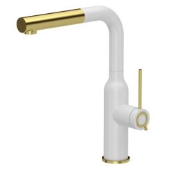 Quadron Angelina Q Line rubinetto da cucina verticale bianco-oro/oro antico 3573500_WHMPVDG1
