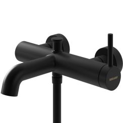 Kohlman Axel Black rubinetto per vasca e doccia a parete nero QW110AB