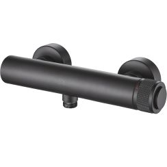 Laveo Volumo rubinetto per doccia a parete nero BAV740D