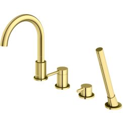 Kohlman Axel Gold rubinetto per vasca e doccia bordo vasca oro QB244AGD