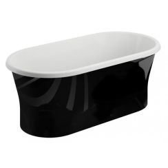 Polimat Amona New vasca da bagno a parete 150x75 cm ovale bicolore 00058