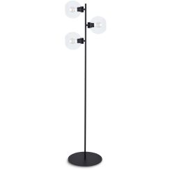 Kaja Lambert lampada da terra 3x60 W nero-trasparente K-4859