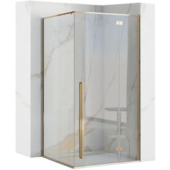 Rea Fargo box doccia 100x80 cm rettangolare oro lucida/vetro trasparente REA-K4907
