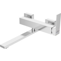 Laveo Kvadrato rubinetto da cucina a parete cromo BLQ080V