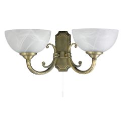 Rabalux Marlene lampada da parete 2x40 W ottone-alabastro 8542