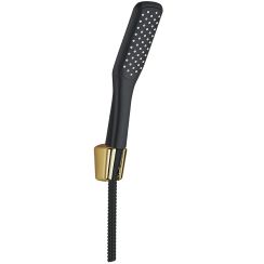 Kuchinox Alanis set doccia a parete nero-oro NQIB0AD