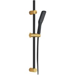 Kuchinox Alanis set doccia a parete nero-oro NQIB1A1