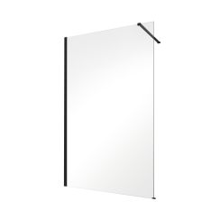 Besco Eco-N Black parete doccia walk-in 120 cm nero opaca/vetro trasparente ENB-120-195C