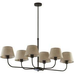 TK Lighting Chicago lampada sospesa 6x60 W nero 3999