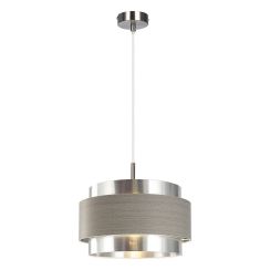 Rabalux Basil lampada sospesa 1x40 W cromo-grigio/cenere 5383