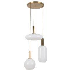 Rabalux Sinopia lampada sospesa 3x60 W oro -opale 5225