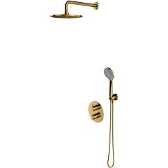 Omnires Y set doccia da incasso con soffione oro SYSYT05GL
