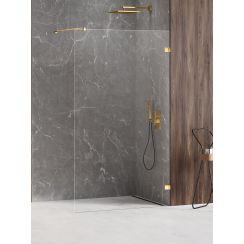 New Trendy Avexa Gold Shine parete doccia 90 cm oro lucida/vetro trasparente EXK-1710