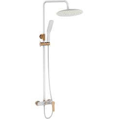 Kuchinox Alanis set doccia a parete con soffione bianco PQI60OB