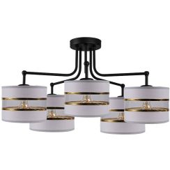 Candellux Andy lampada da soffitto 5x40 W nero-oro -grigio 35-00521