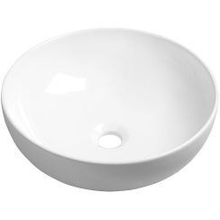 Sapho Rondane lavabo 41x41 cm rotonda da appoggio bianco AR435