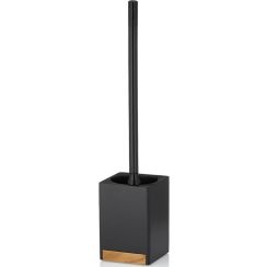 Kela Cube scopino wc appoggiato nero-marrone 23690
