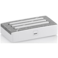 Kela Cube portasapone da appoggio bianco-grigio 23691