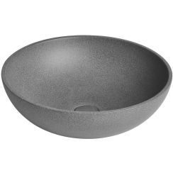 Sapho Turf lavabo 44x44 cm rotonda da appoggio nero AR436