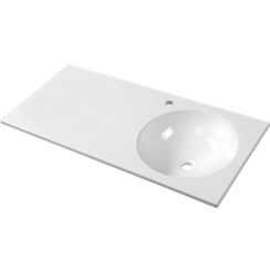 Sapho Juno lavabo 100x47 cm rettangolare a parete bianco JU102