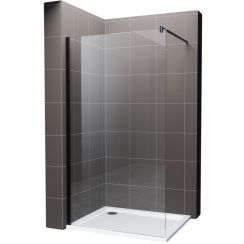 Hagser Bertina parete doccia walk-in 120 cm nero opaca/vetro trasparente HGR30000022