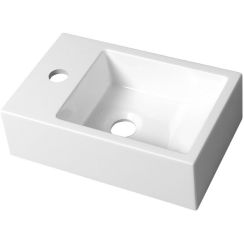 Sapho Small Alabama umywalka 36x23 cm meblowa prostokątna lewa biała AL794